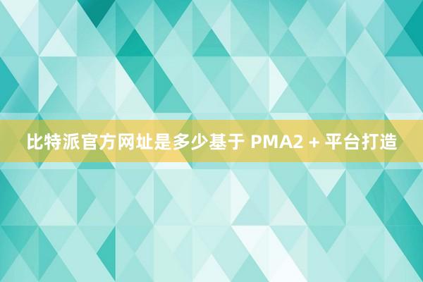 比特派官方网址是多少基于 PMA2 + 平台打造