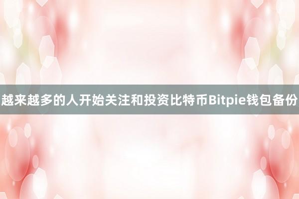 越来越多的人开始关注和投资比特币Bitpie钱包备份