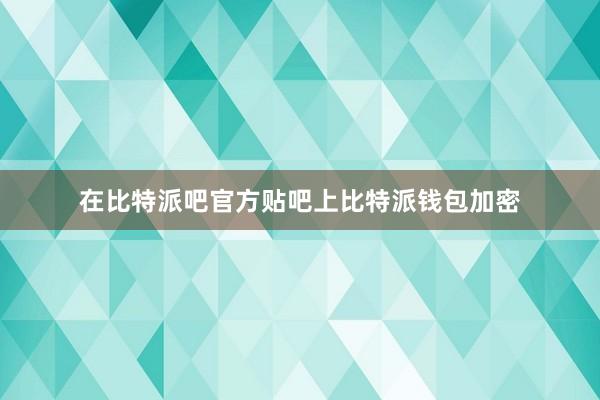 在比特派吧官方贴吧上比特派钱包加密