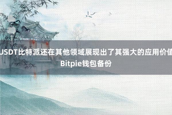 USDT比特派还在其他领域展现出了其强大的应用价值Bitpie钱包备份