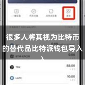 很多人将其视为比特币的替代品比特派钱包导入